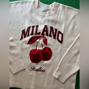 Cream cherry 🍒 sweater